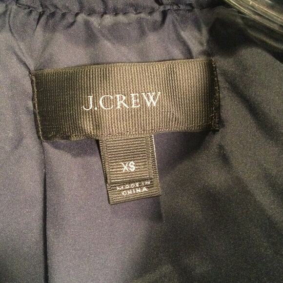 J. Crew Navy Down Quilted Vest XS - Picture 2 of 4